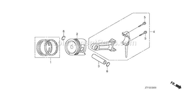 Page O Diagram and Parts List for GX390UH1 Type QAA2 - VIN# GCAHH-0000001 Honda Engine