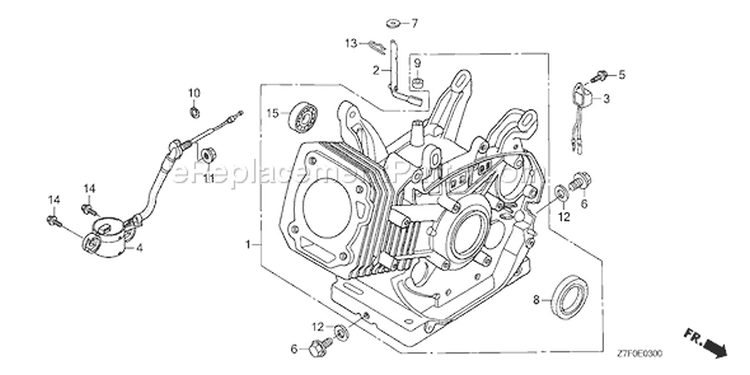 Page G Diagram and Parts List for GX390UH1 Type QAA2 - VIN# GCAHH-0000001 Honda Engine