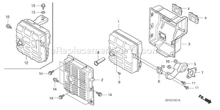 Page P Diagram and Parts List for GX390UT1 Type VKX4 - VIN# GCAKT-1000001 Honda Engine