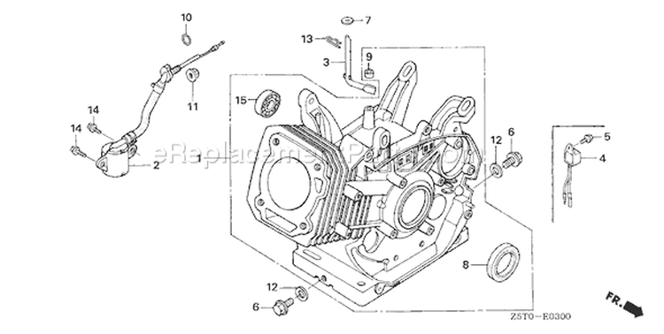 Page G Diagram and Parts List for GX390UT1 Type QAA2 - VIN# GCAKT-1000001 Honda Engine