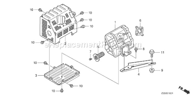 Page P Diagram and Parts List for GX440IR Type V5L6 - VIN# GCAWK-1000001 Honda Engine