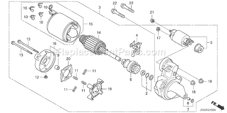 Page T Diagram and Parts List for GX440IU Type VDLF - VIN# GCAWK-1000001 Honda Engine