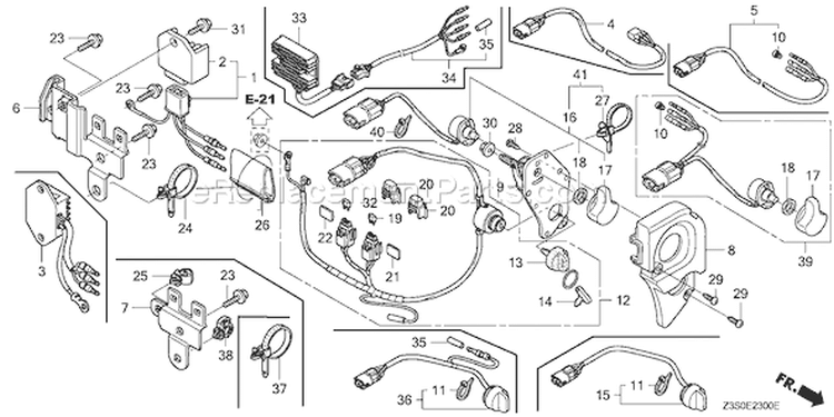 Page D Diagram and Parts List for GX440IR Type V5M6 - VIN# GCAWK-1000001 Honda Engine