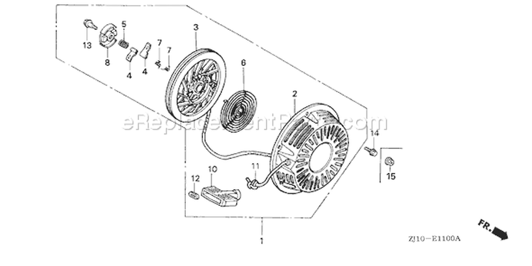 Page S Diagram and Parts List for GX620K1 Type QZB2 - VIN# GCAD-2000001-2159999 Honda Engine
