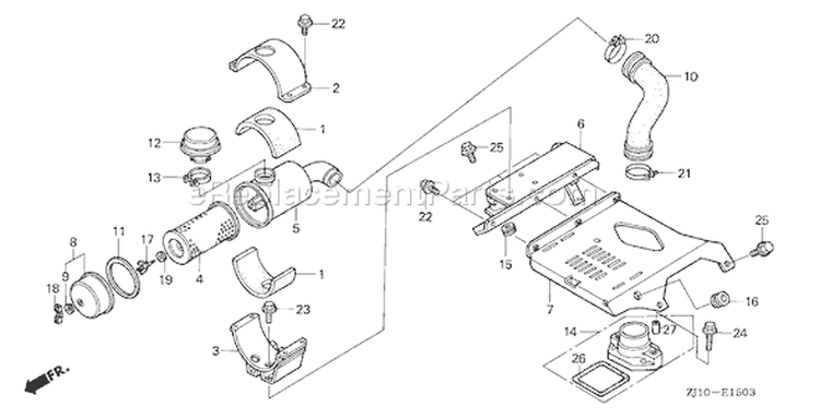 Page A Diagram and Parts List for GX620K1 Type TXF2 - VIN# GCAD-2000001-2159999 Honda Engine