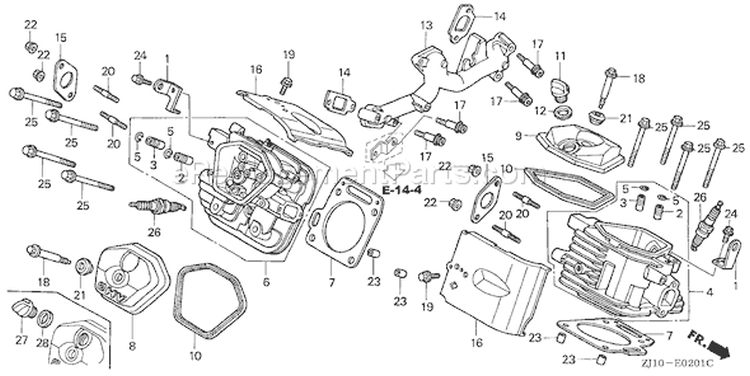 Page I Diagram and Parts List for GX620K1 Type VAF - VIN# GCAD-2000001-2159999 Honda Engine