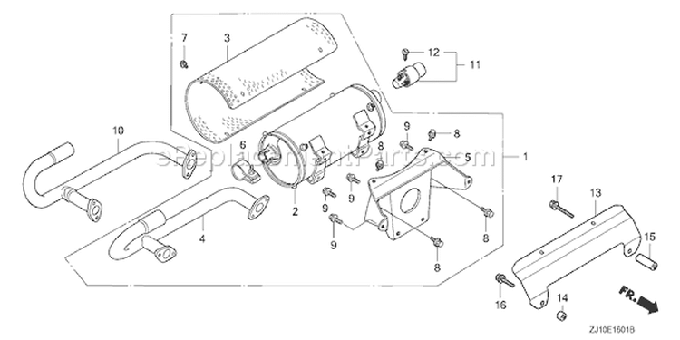 Page P Diagram and Parts List for GX620K1 Type VAF - VIN# GCAD-2000001-2159999 Honda Engine