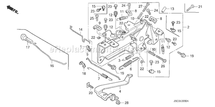 Page D Diagram and Parts List for GX620R1 Type TXF2 - VIN# GCARK-1000001 Honda Engine