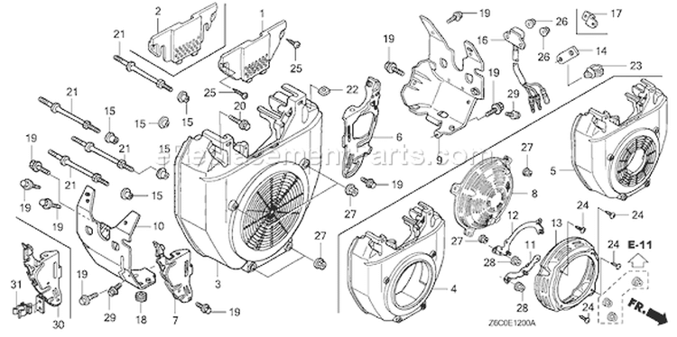 Page I Diagram and Parts List for GX610U1 Type VDF2 - VIN# GCAPK-1000001 Honda Engine