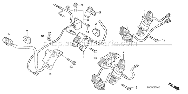 Page L Diagram and Parts List for GX610U1 Type VDF2 - VIN# GCAPK-1000001 Honda Engine