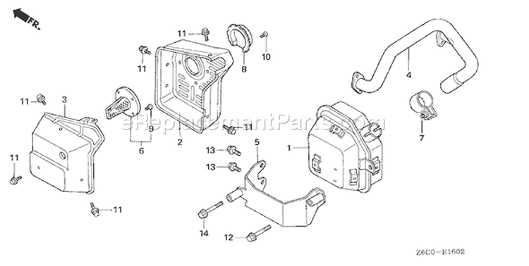 Page P Diagram and Parts List for GX610U1 Type VDF2 - VIN# GCAPK-1000001 Honda Engine