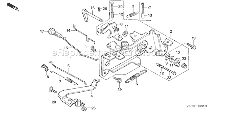 Page D Diagram and Parts List for GX620R1 Type VEP2 - VIN# GCARK-1000001 Honda Engine