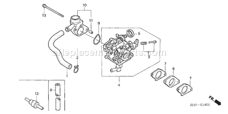 Page C Diagram and Parts List for GX620 Type VXAU - VIN# GDAH-1000001-1099999 Honda Engine