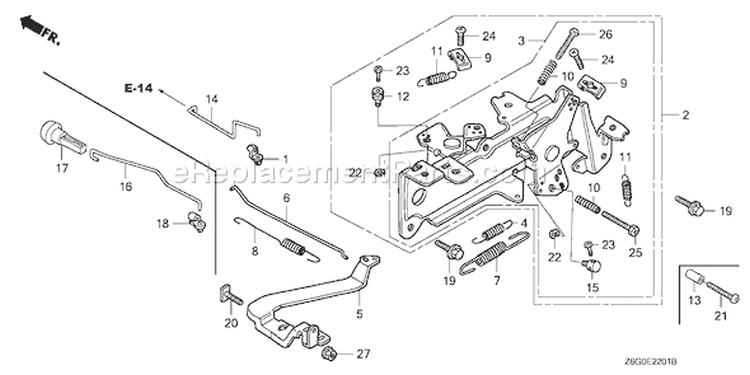 Page C Diagram and Parts List for GX670U Type VAB2 - VIN# GCASK-1000001 Honda Engine