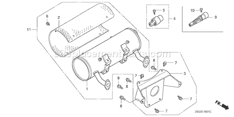 Page N Diagram and Parts List for GX670U Type VAB2 - VIN# GCASK-1000001 Honda Engine