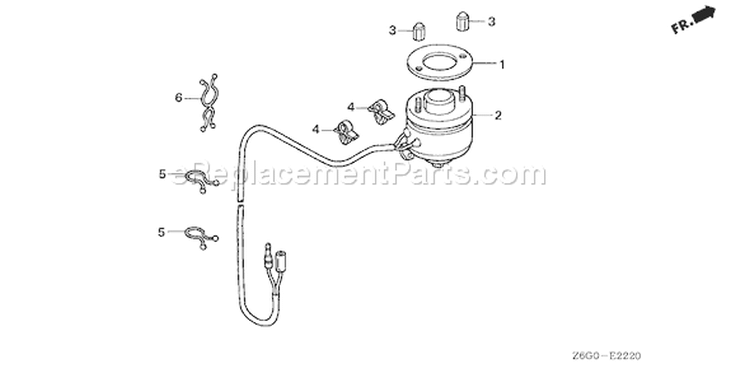 Page B Diagram and Parts List for GX670R Type VXEU - VIN# GCASK-1000001 Honda Engine