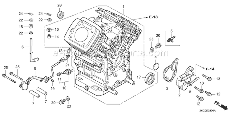Page G Diagram and Parts List for GX670U Type VAB2 - VIN# GCASK-1000001 Honda Engine