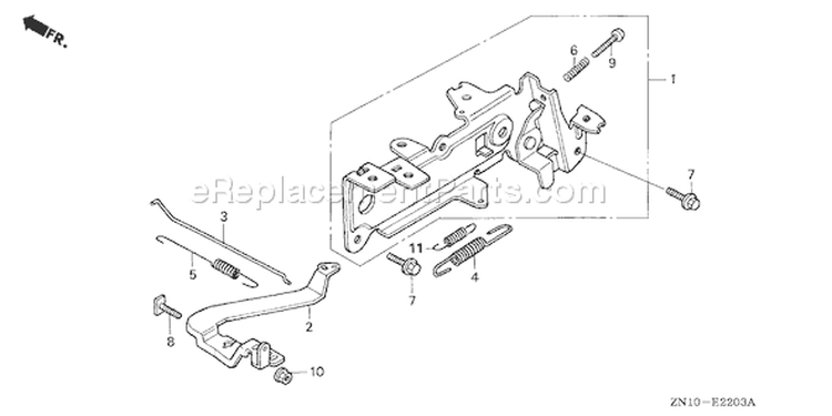 Page D Diagram and Parts List for GX670 Type VXC2A - VIN# GDACM-1010001 Honda Engine