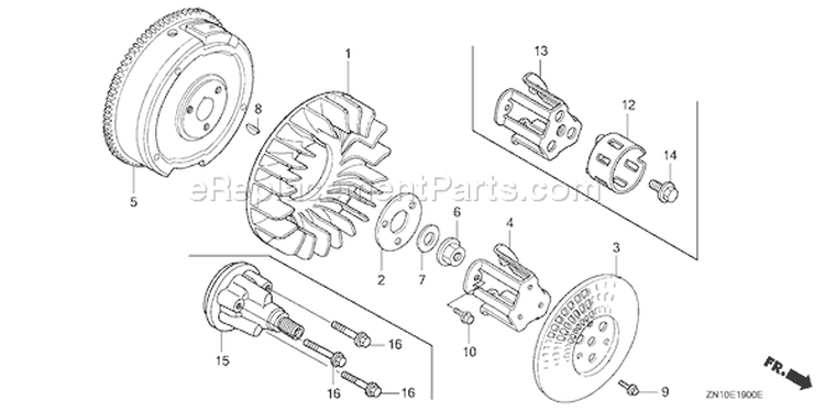 Page L Diagram and Parts List for GX670 Type VXE2 - VIN# GCAM-1000001-1049999 Honda Engine