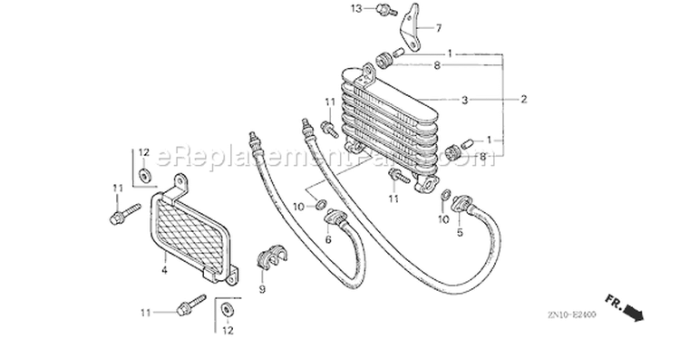 Page R Diagram and Parts List for GX670 Type VXE2 - VIN# GCAM-1000001-1049999 Honda Engine