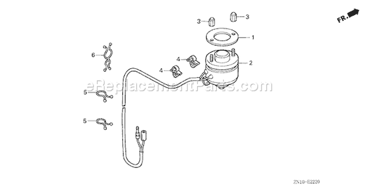 Page B Diagram and Parts List for GX670 Type VXE2 - VIN# GCAM-1000001-1049999 Honda Engine
