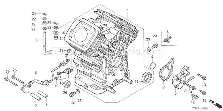 Page I Diagram and Parts List for GX670 Type VXE2 - VIN# GCAM-1000001-1049999 Honda Engine