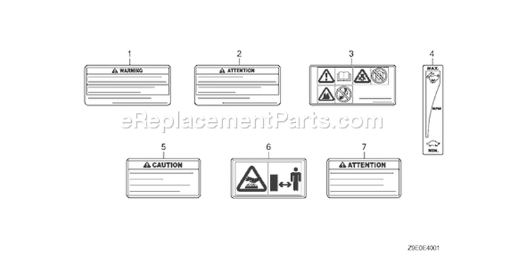 Page S Diagram and Parts List for GX690R Type VXE2 - VIN# GCBGK-1000001 Honda Engine