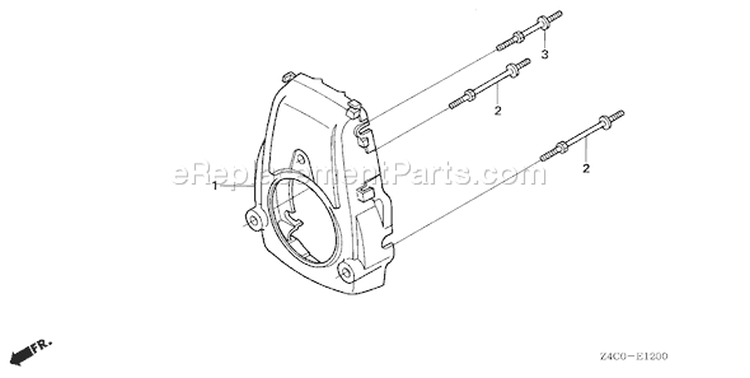 Page H Diagram and Parts List for GXH50U Type QEBU - VIN# GCAFK-1000001 Honda Engine