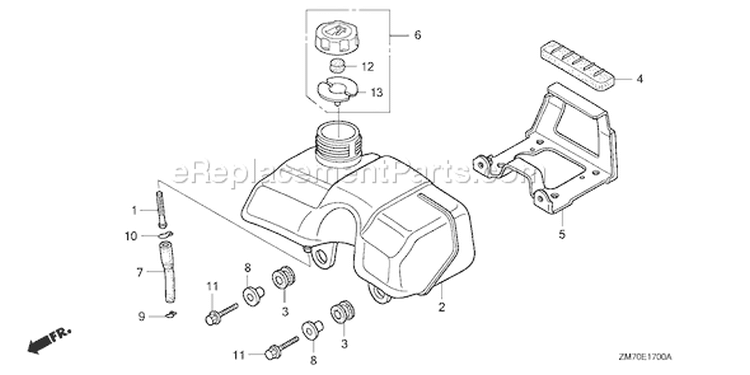 Air_Cleaner Diagram and Parts List for GXH50 Type SXA/BVIN# GCAL-1500001-9999999 Honda Engine