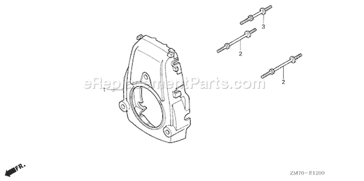 Page H Diagram and Parts List for GXH50 Type QHAB - VIN# GCAL-1500001-9999999 Honda Engine