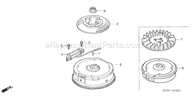 Page I Diagram and Parts List for GXV140 Type N1GE - VIN# GJAB-6000001-7999999 Honda Engine