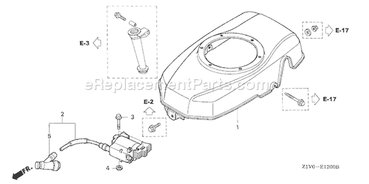 Page H Diagram and Parts List for GXV160H2 Type T1AH - VIN# GJAAH-1000001-9999999 Honda Engine