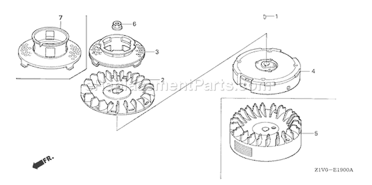 Page I Diagram and Parts List for GXV160H2 Type T1AH - VIN# GJAAH-1000001-9999999 Honda Engine