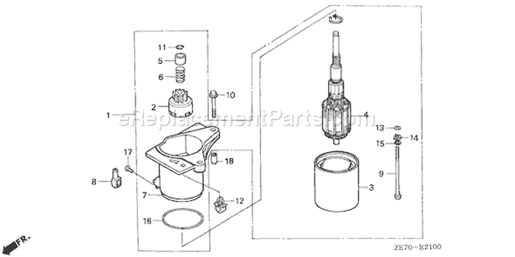 Page N Diagram and Parts List for GXV160 Type N1E2 - VIN# GJ03-1000001-1366578 Honda Engine