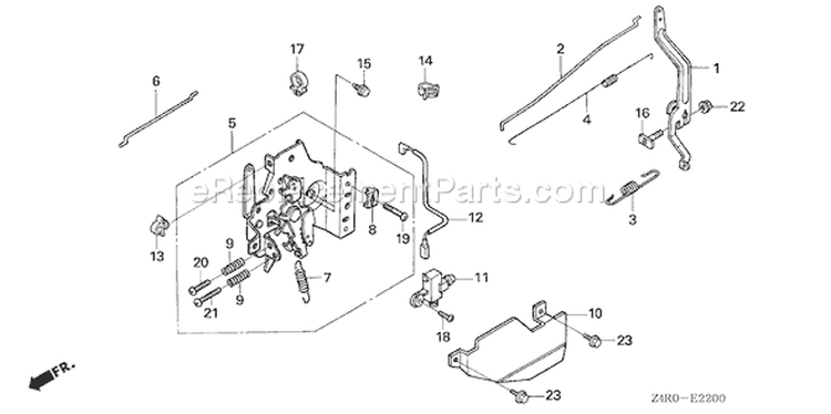 Page D Diagram and Parts List for GXV160UA1 Type A12 - VIN# GJAHA-1000001 Honda Engine
