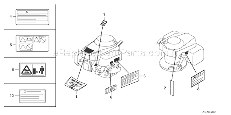 Page K Diagram and Parts List for GXV160UH2 Type TBE - VIN# GJABH-1000001 Honda Engine