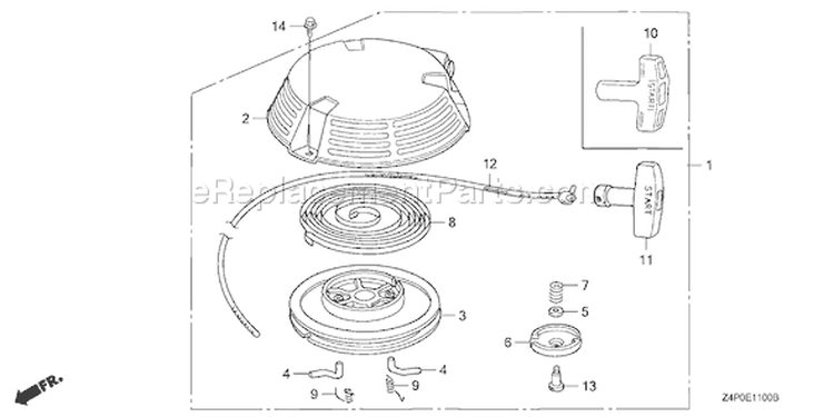 Page M Diagram and Parts List for GXV160UH2 Type N1MH - VIN# GJABH-1000001 Honda Engine