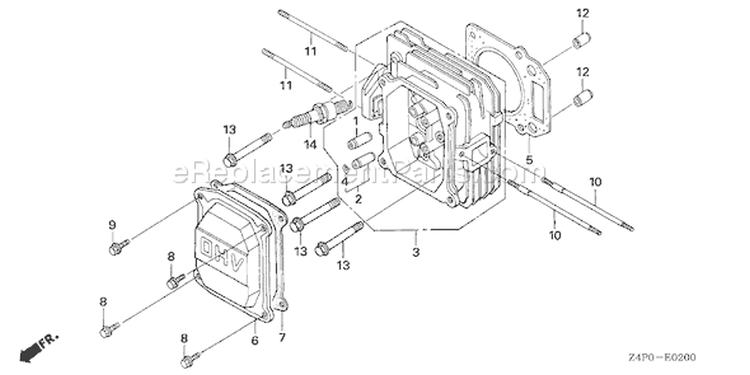 Page G Diagram and Parts List for GXV160UH2 Type N1MH - VIN# GJABH-1000001 Honda Engine