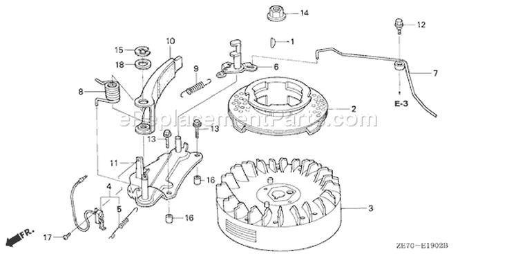 Page I Diagram and Parts List for GXV160 Type A1L2 - VIN# GJ03-1000001-1366578 Honda Engine