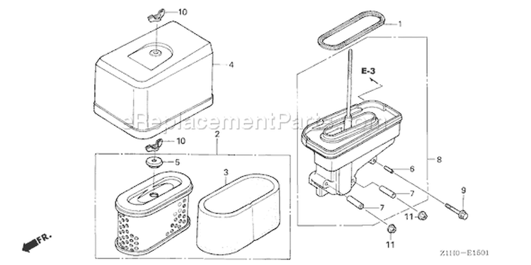 Page A Diagram and Parts List for GXV340A2 Type DP23 - VIN# GEAAA-1000001-9999999 Honda Engine