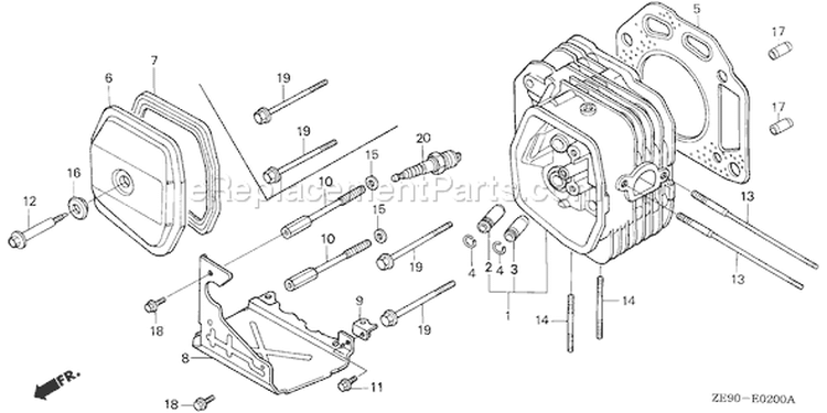Page G Diagram and Parts List for GXV340K1 Type DAP2 - VIN# GJ02-1100001-5999999 Honda Engine