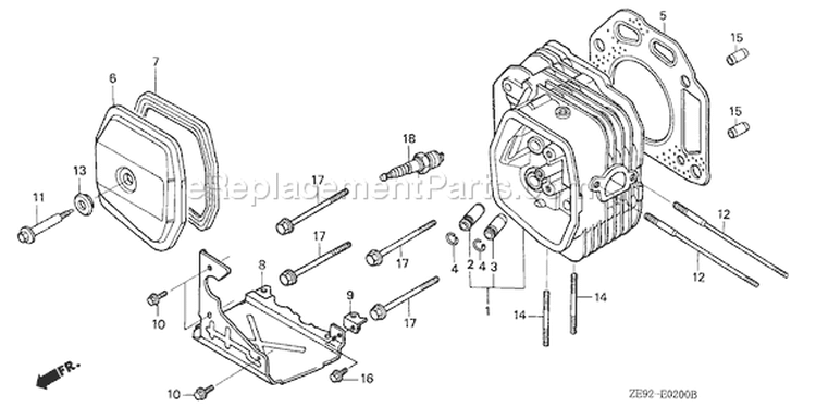 Page G Diagram and Parts List for GXV340K2 Type DA2 - VIN# GJ02-6000001-9999999 Honda Engine