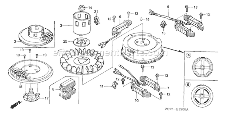 Page I Diagram and Parts List for GXV340K2 Type DA2 - VIN# GJ02-6000001-9999999 Honda Engine