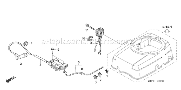 Page J Diagram and Parts List for GXV340T2 Type DP23 - VIN# GEABT-1000001 Honda Engine