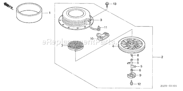Page N Diagram and Parts List for GXV340T2 Type DP23 - VIN# GEABT-1000001 Honda Engine