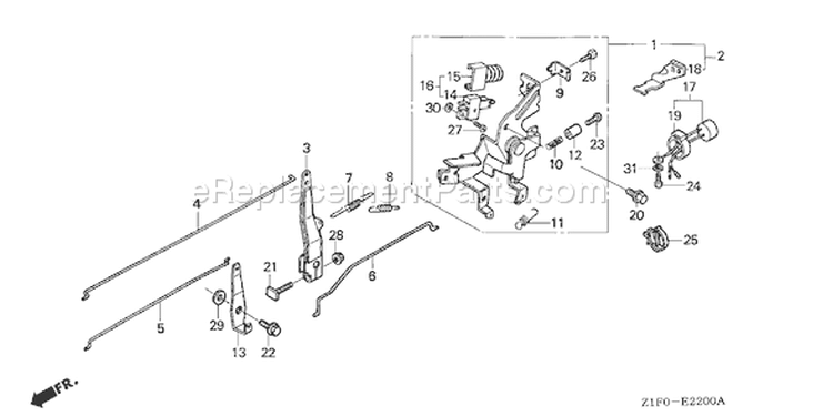 Page D Diagram and Parts List for GXV340T2 Type DP23 - VIN# GEABT-1000001 Honda Engine