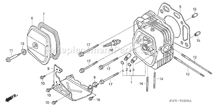Page G Diagram and Parts List for GXV340T2 Type DP23 - VIN# GEABT-1000001 Honda Engine