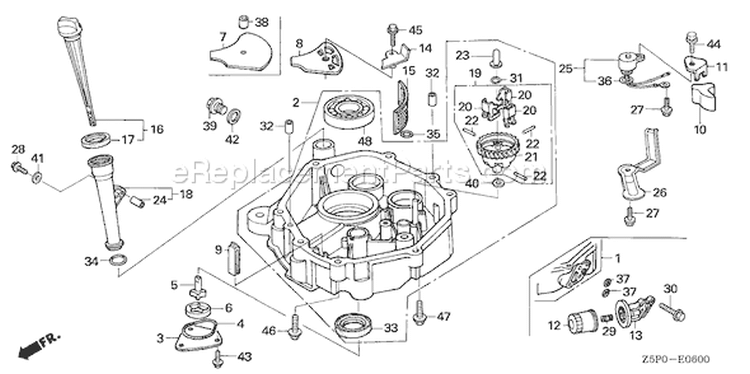 Page N Diagram and Parts List for GXV340UA2 Type DA23 - VIN# GJAMA-1000001-9999999 Honda Engine