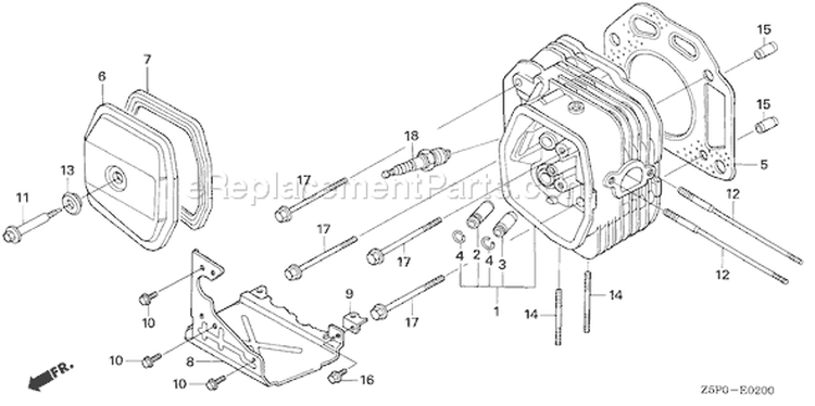 Page G Diagram and Parts List for GXV340UA2 Type DA23 - VIN# GJAMA-1000001-9999999 Honda Engine