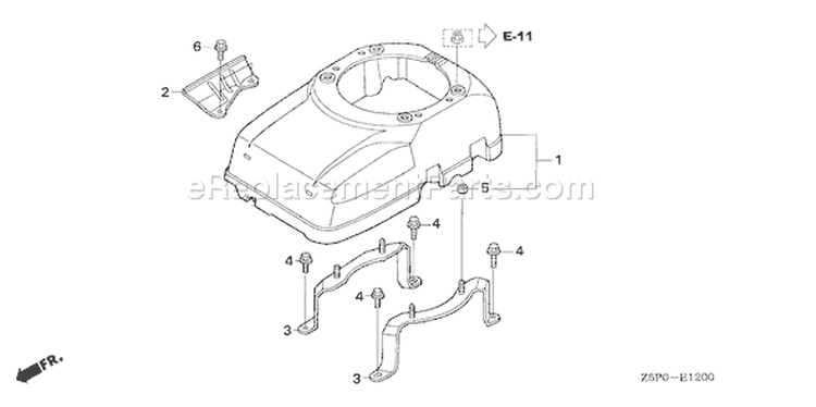 Page H Diagram and Parts List for GXV340UA2 Type DA23 - VIN# GJAMA-1000001-9999999 Honda Engine
